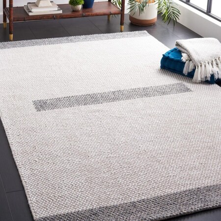 Safavieh 6 x 6 ft. Natural Flat Weave Square Area Rug Ivory & Dark Grey NAT324F-6SQ